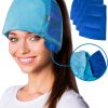 ICEHOF Extreme Cooling Hat with 4 Ice Packs Including 3D Mask - With Hair Opening & Elastic Ties, Removable Cooling Pads